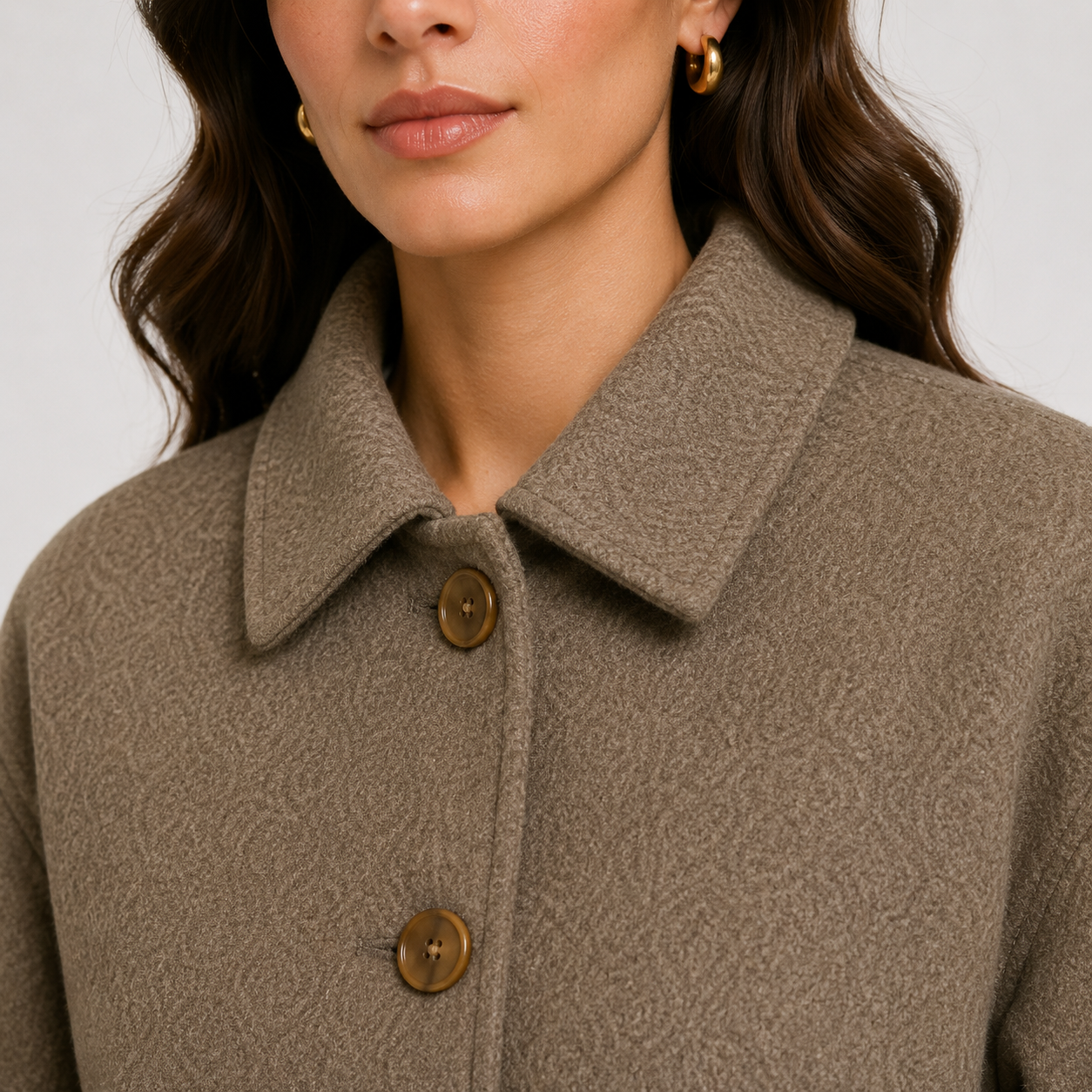 Women's Relaxed Fit Button Front Jacket for Fall and Winter