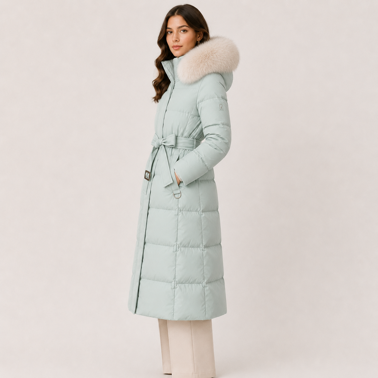 Women's Puffer Parka Water Resistant Loose Fit Fur Hood