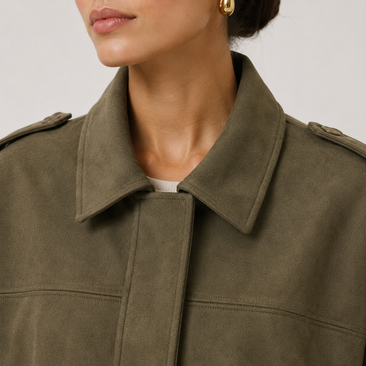 Women's Relaxed Fit Suede Jacket Timeless Refined Outerwear