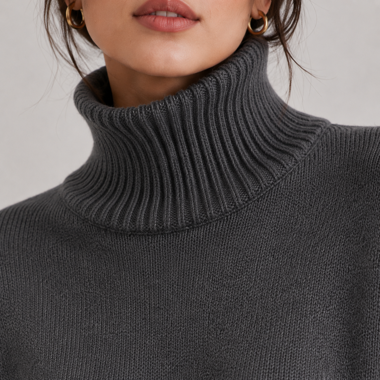 Women's Premium Turtleneck Sweater Warm Lightweight Knit Pullover