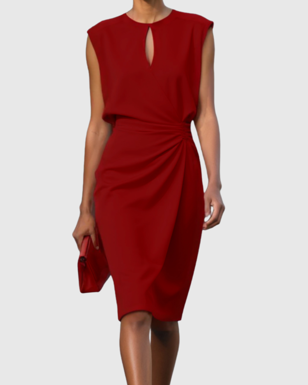 Miriam | Women's Knee-Length Gathered Waist Dress