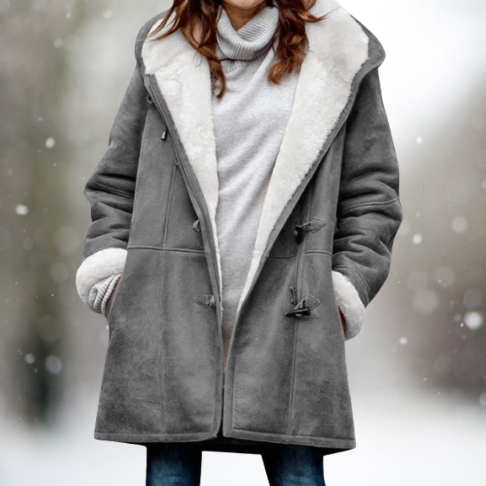 Aldrice | Women's Hooded Winter Coat with Sherpa Lining