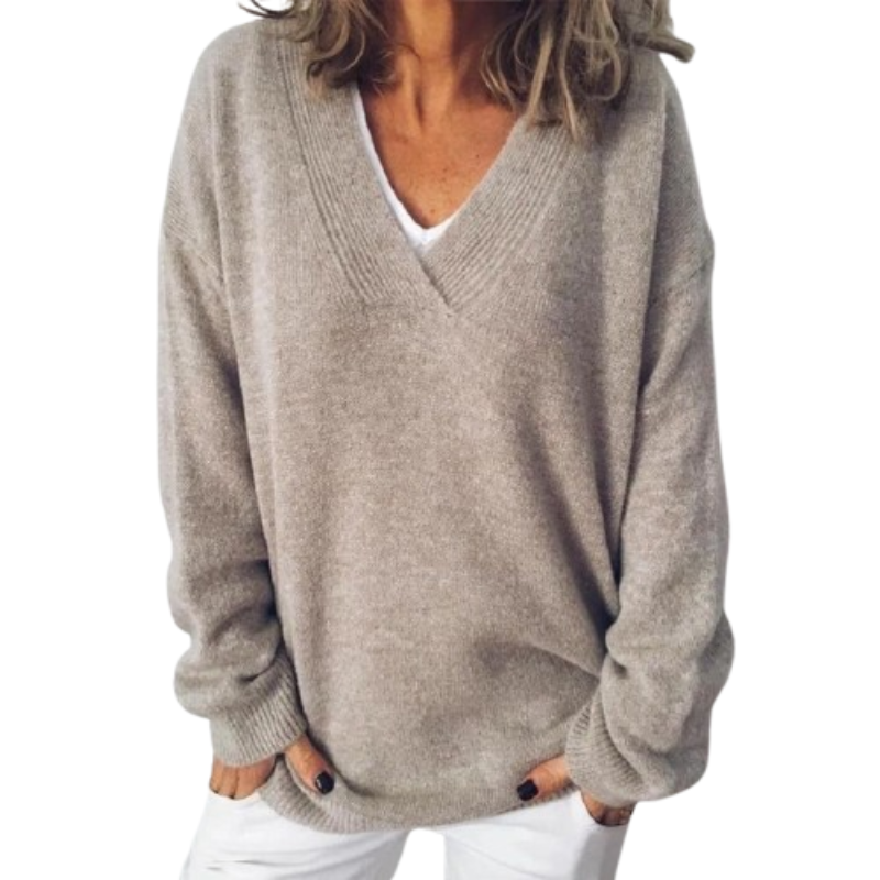 Anwen | Women's Relaxed Fit V-Neck Knit Sweater