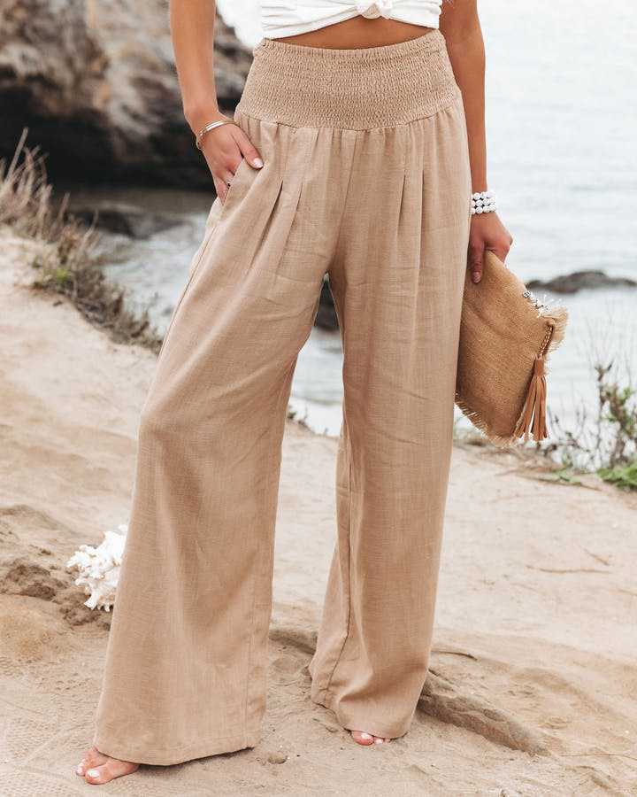 Susan | Palazzo Beach Pants with Wide Legs