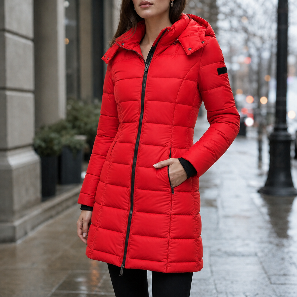 Belvaine | Women's Mid-Length Hooded Puffer Jacket