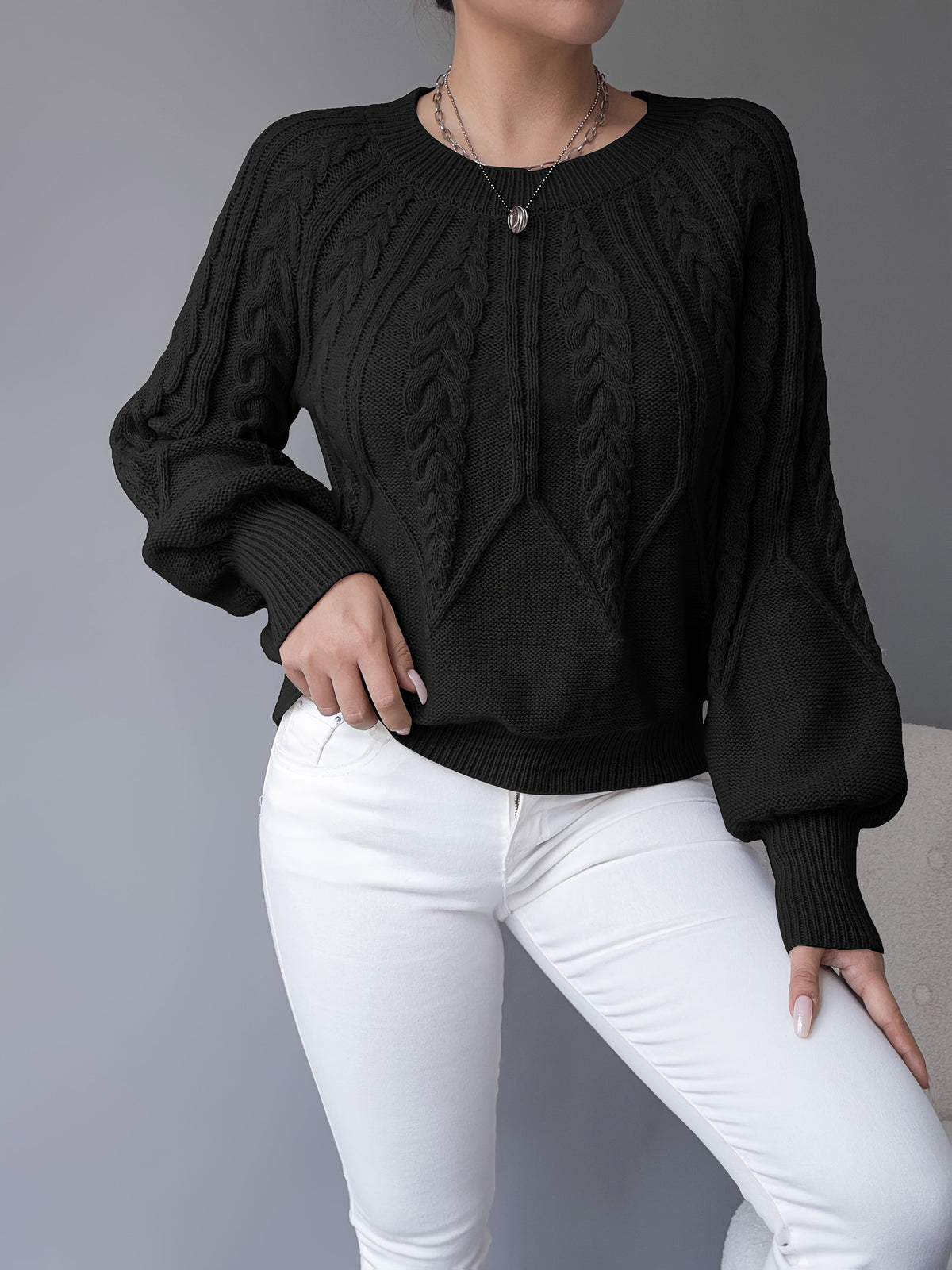 Caldris | Women's Cable Knit Pullover Sweater