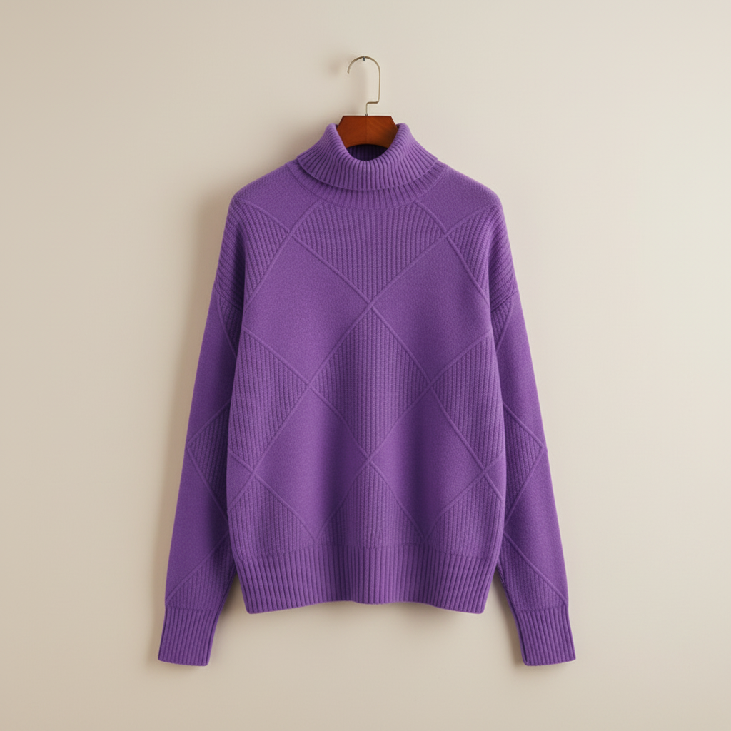 Calloway | Women's Diamond Knit Turtleneck Sweater