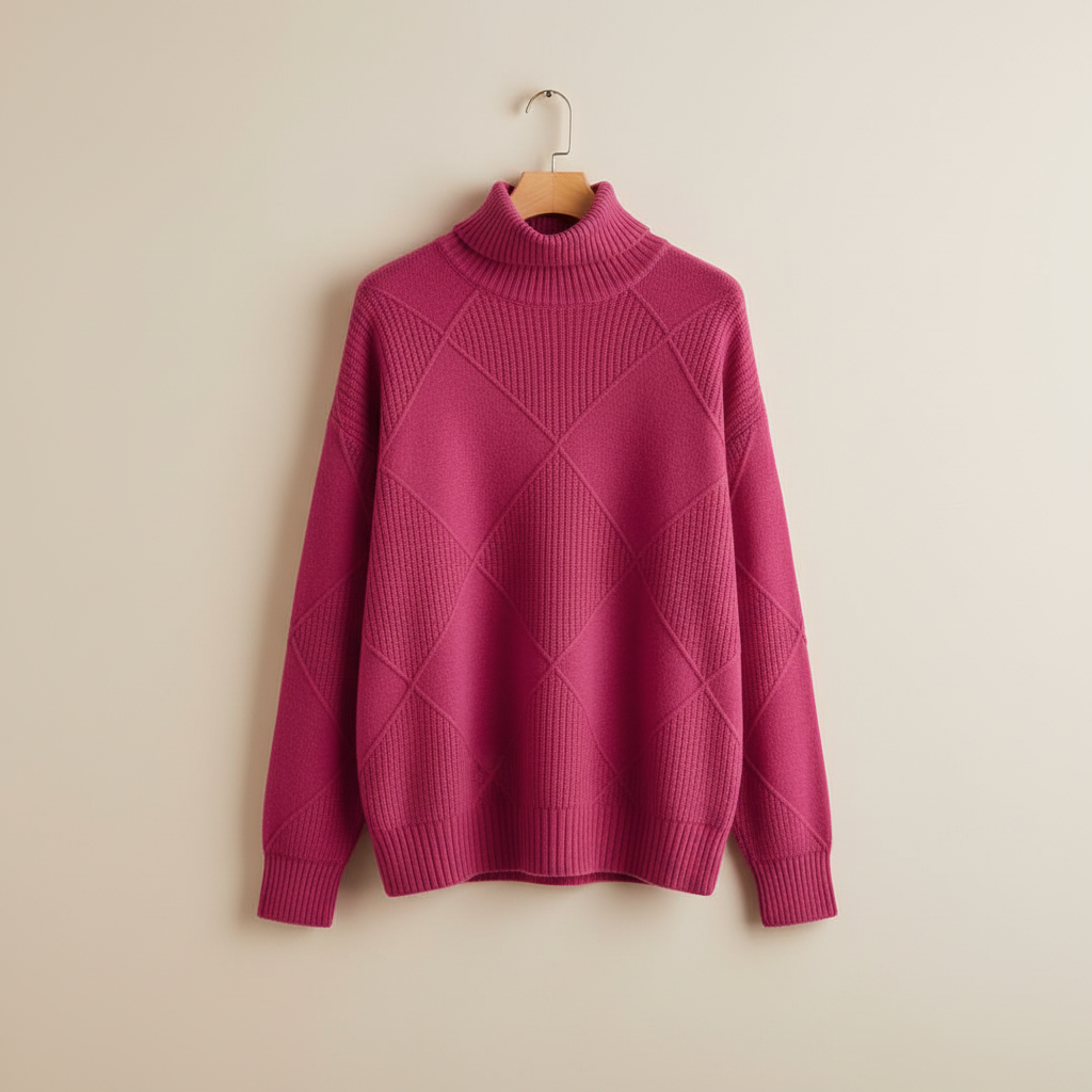 Calloway | Women's Diamond Knit Turtleneck Sweater