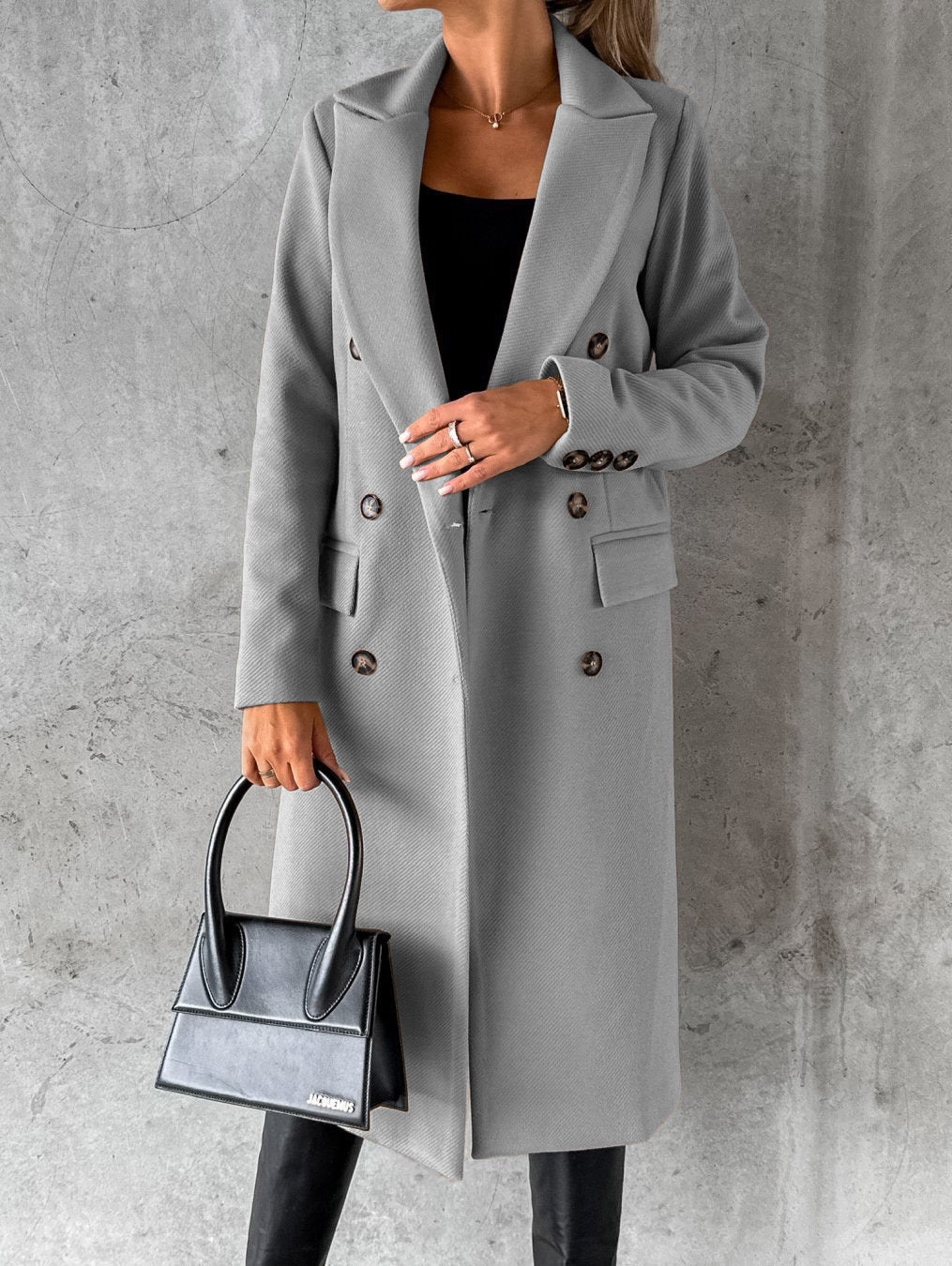 Calveth | Women's Double-Breasted Long Coat