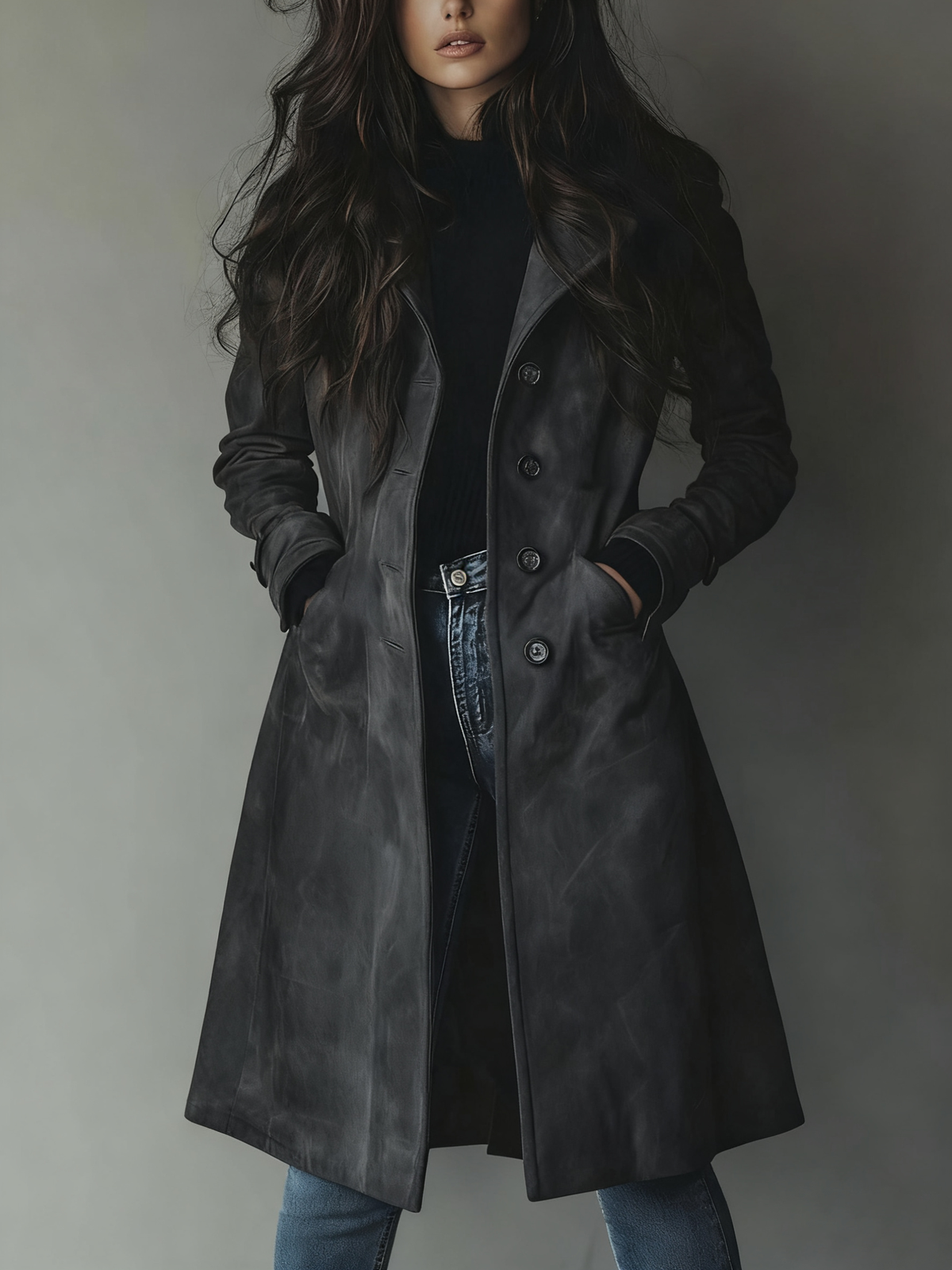 Calvorne | Women's Trench Coat Double-Breasted