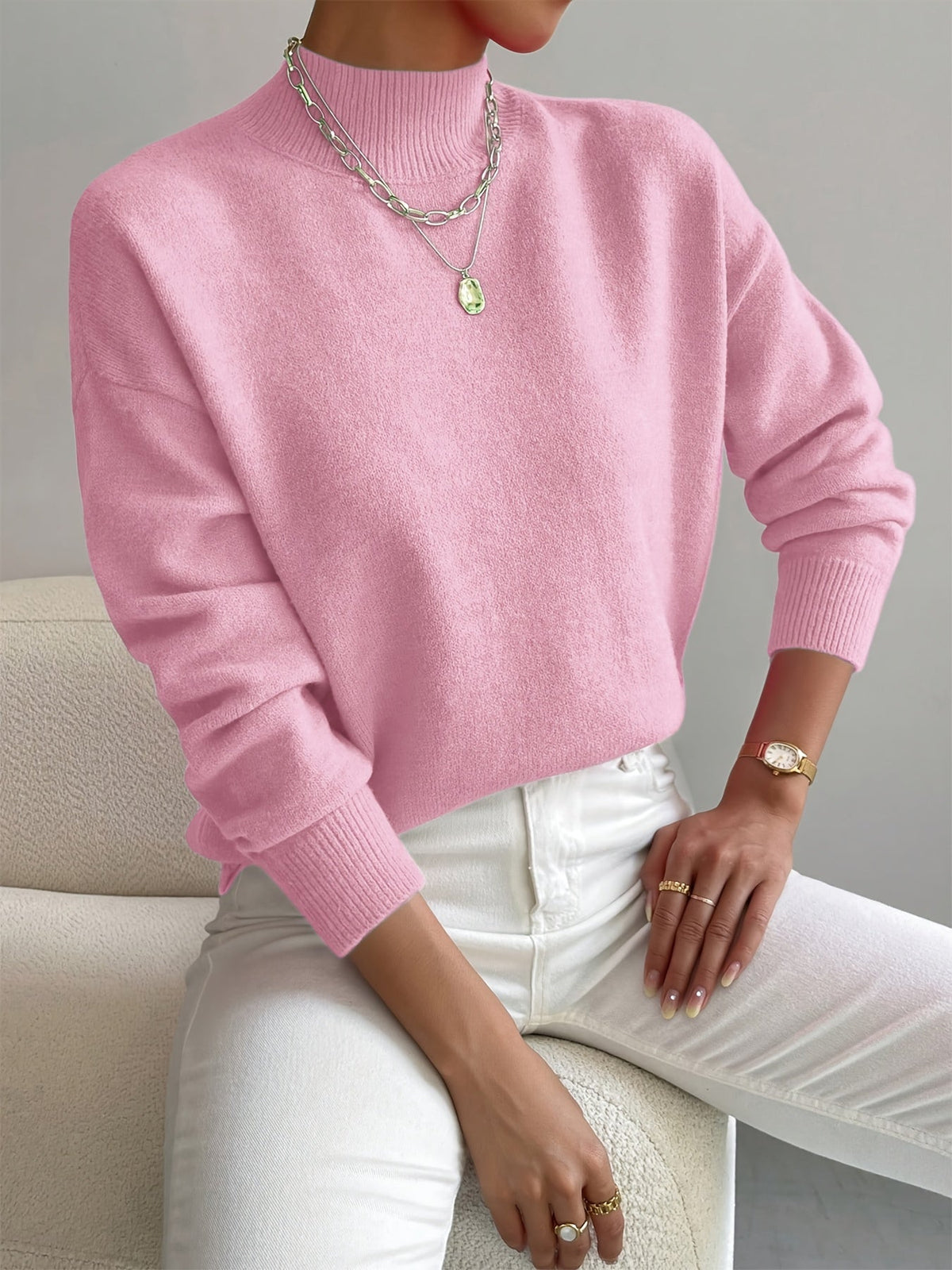Carwyn | Women's Mock Neck Knit Sweater