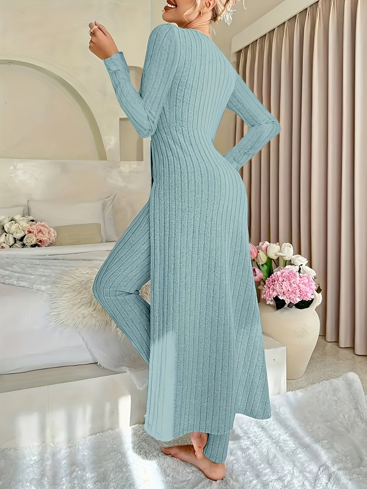 Carwyn | Women's Ribbed Loungewear Two-Piece Set