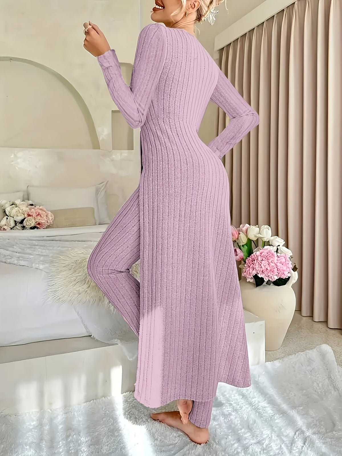 Carwyn | Women's Ribbed Loungewear Two-Piece Set