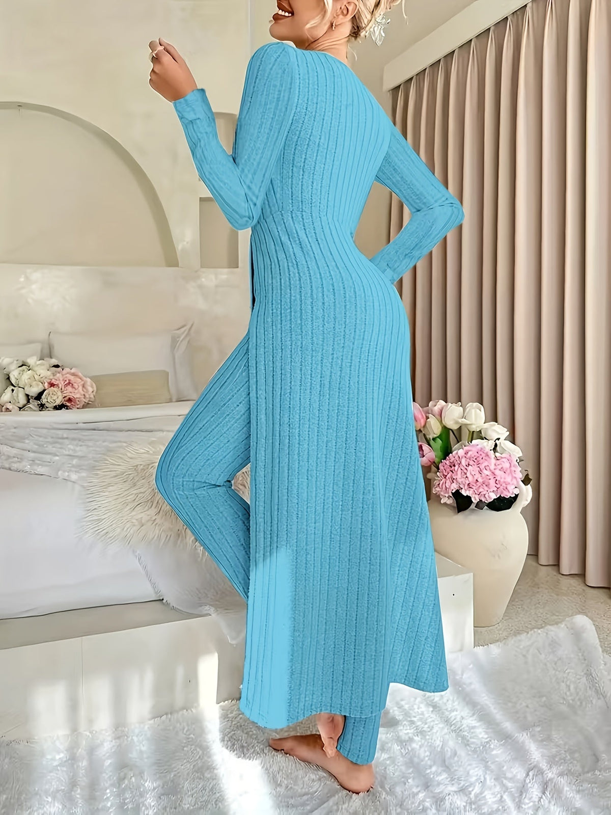 Carwyn | Women's Ribbed Loungewear Two-Piece Set