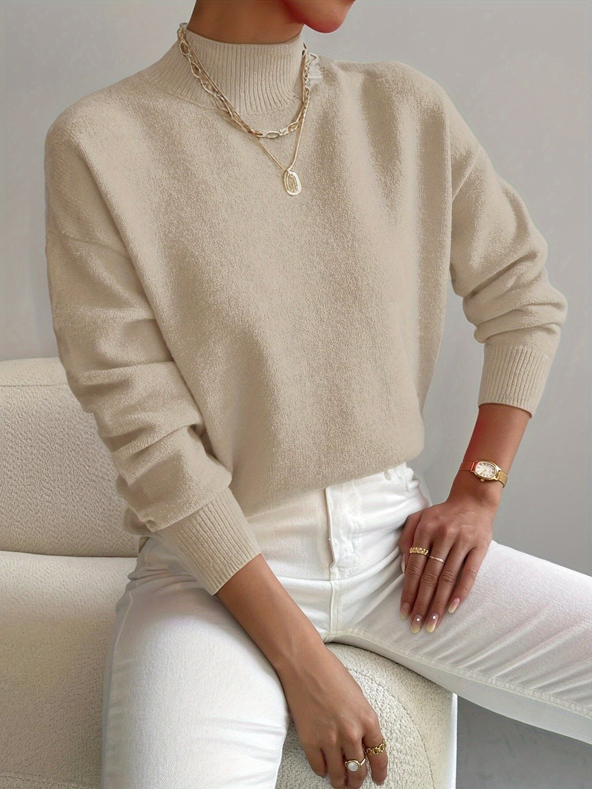 Cassia | Women's Mock Neck Pullover Sweater