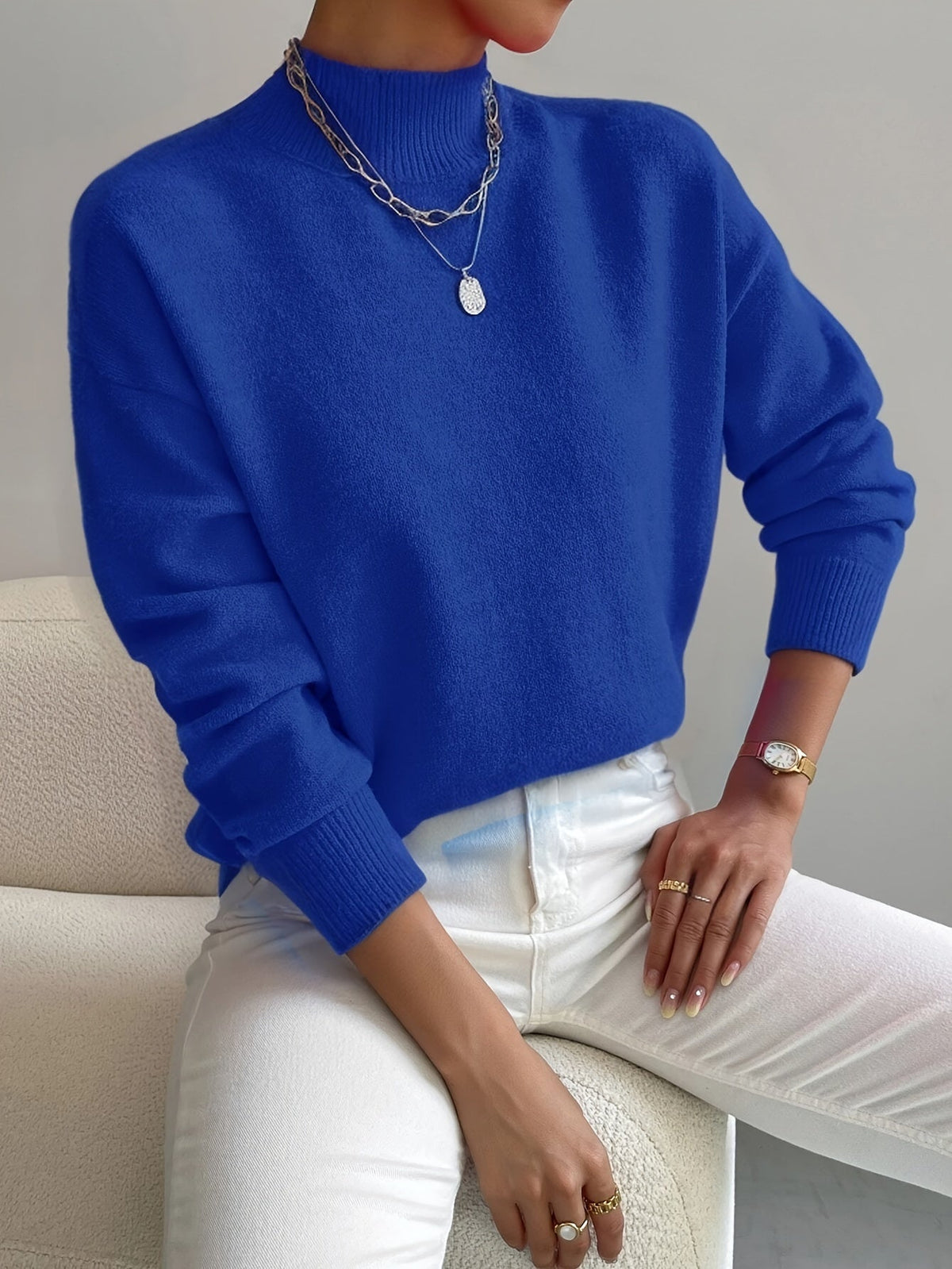 Cassia | Women's Mock Neck Pullover Sweater