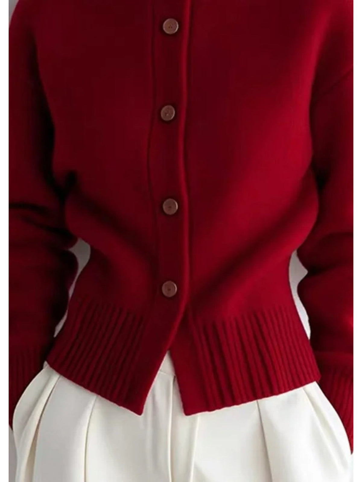 Cavrinda | Women's High-Neck Button Cardigan Sweater