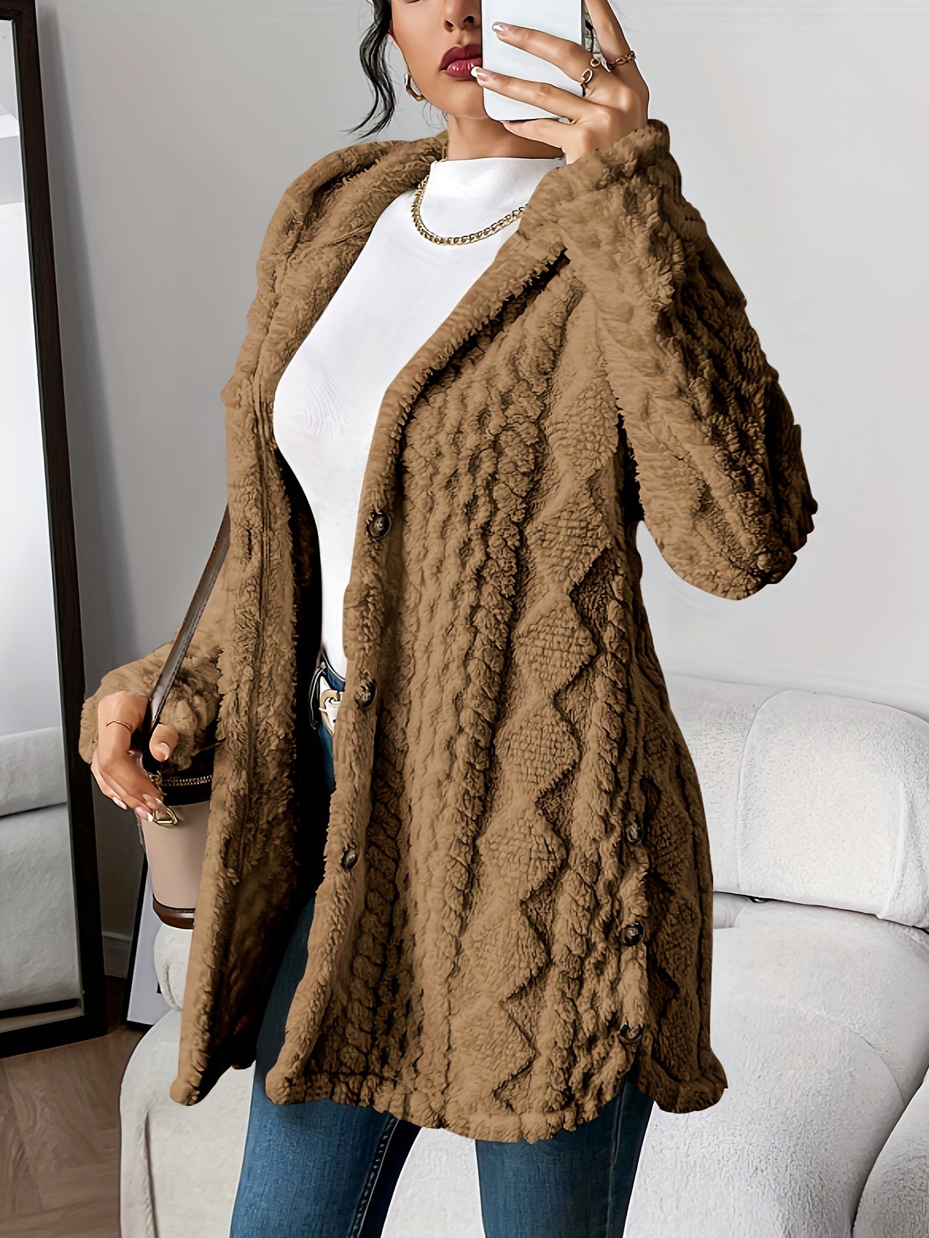 Adriana | Plush Hooded Cardigan