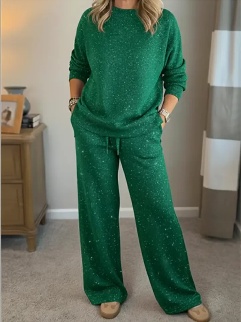 Celvaine | Women's Loungewear Set Two-Piece Sweater & Pants