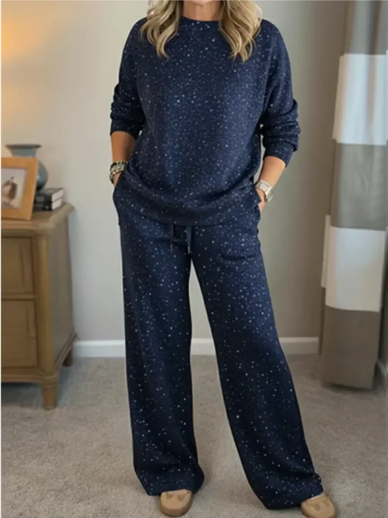 Celvaine | Women's Loungewear Set Two-Piece Sweater & Pants