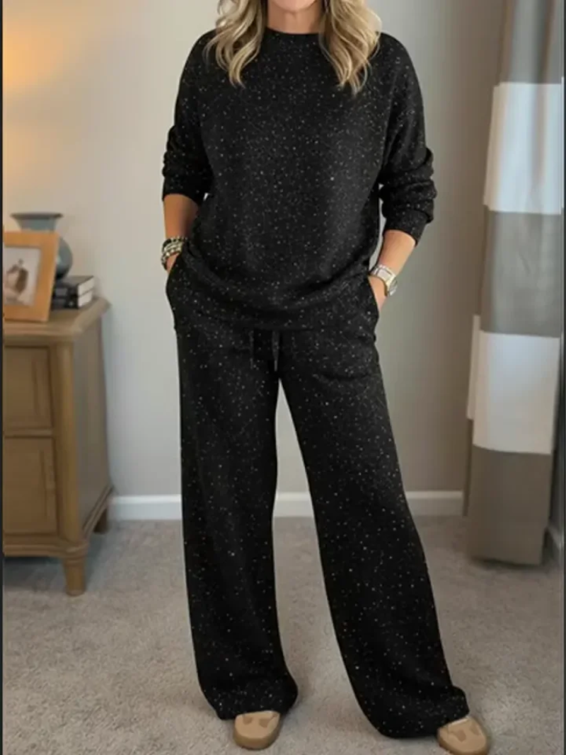 Celvaine | Women's Loungewear Set Two-Piece Sweater & Pants