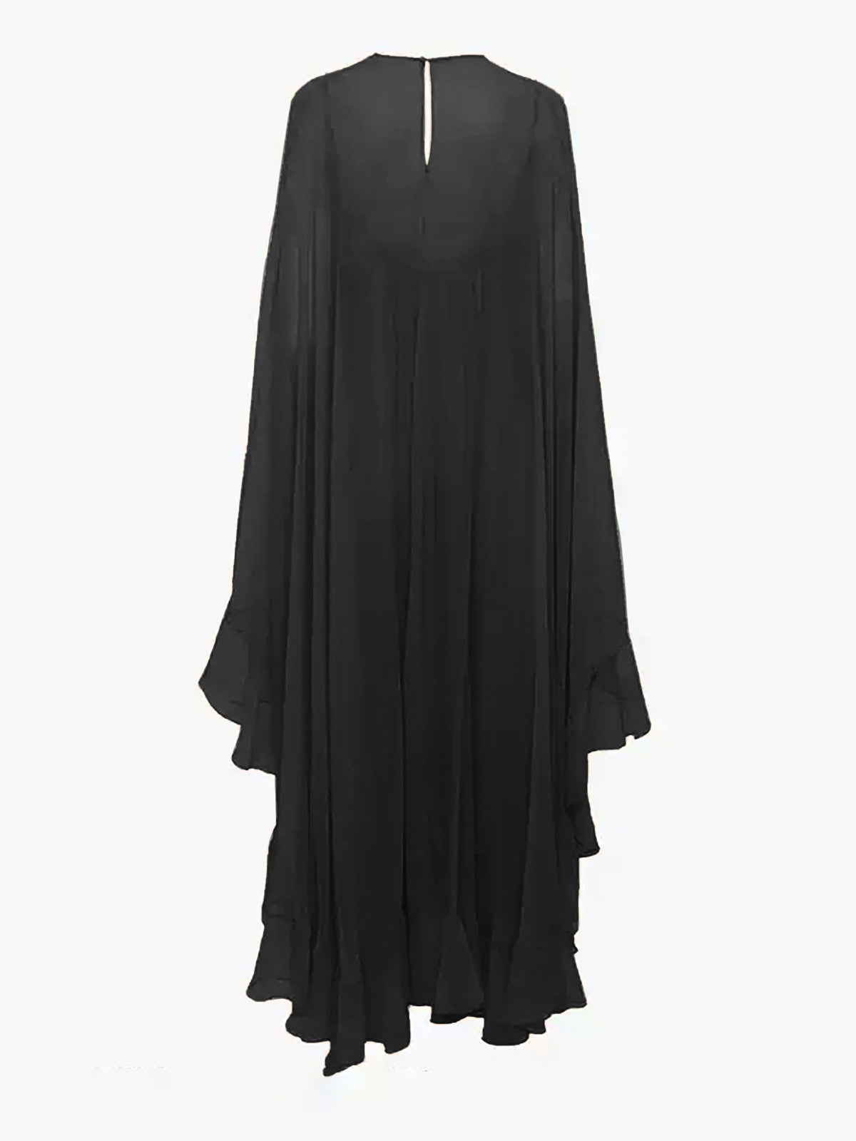 Seraphina | Women's Chiffon Layered Maxi Dress with Cape Sleeves