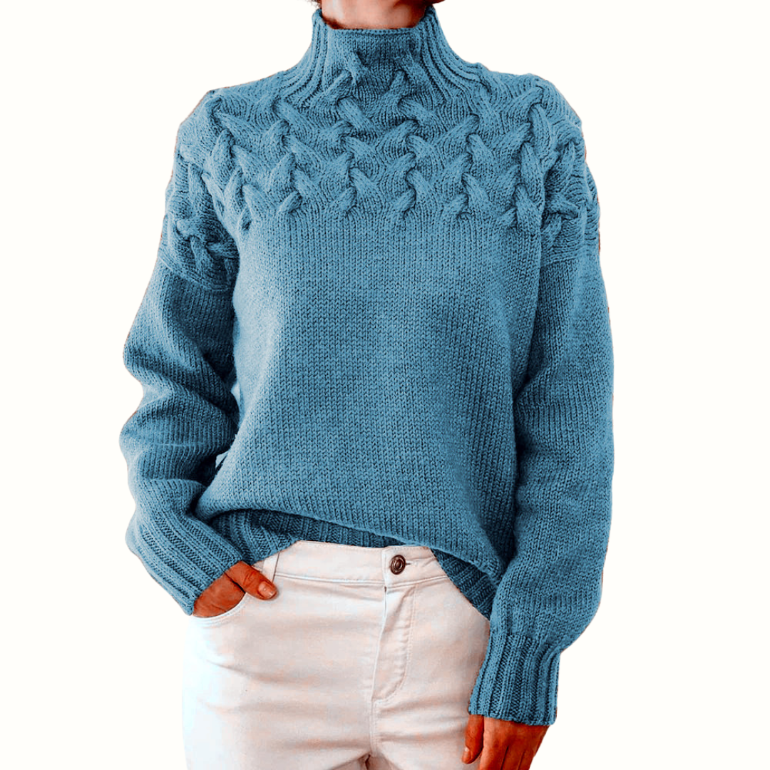 Cressida | Women's Cable Knit Turtleneck Sweater