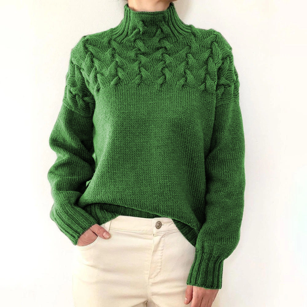 Cressida | Women's Cable Knit Turtleneck Sweater