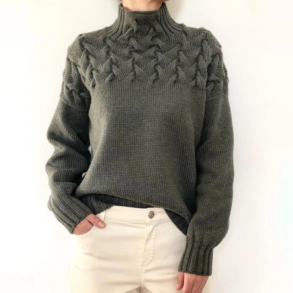 Cressida | Women's Cable Knit Turtleneck Sweater