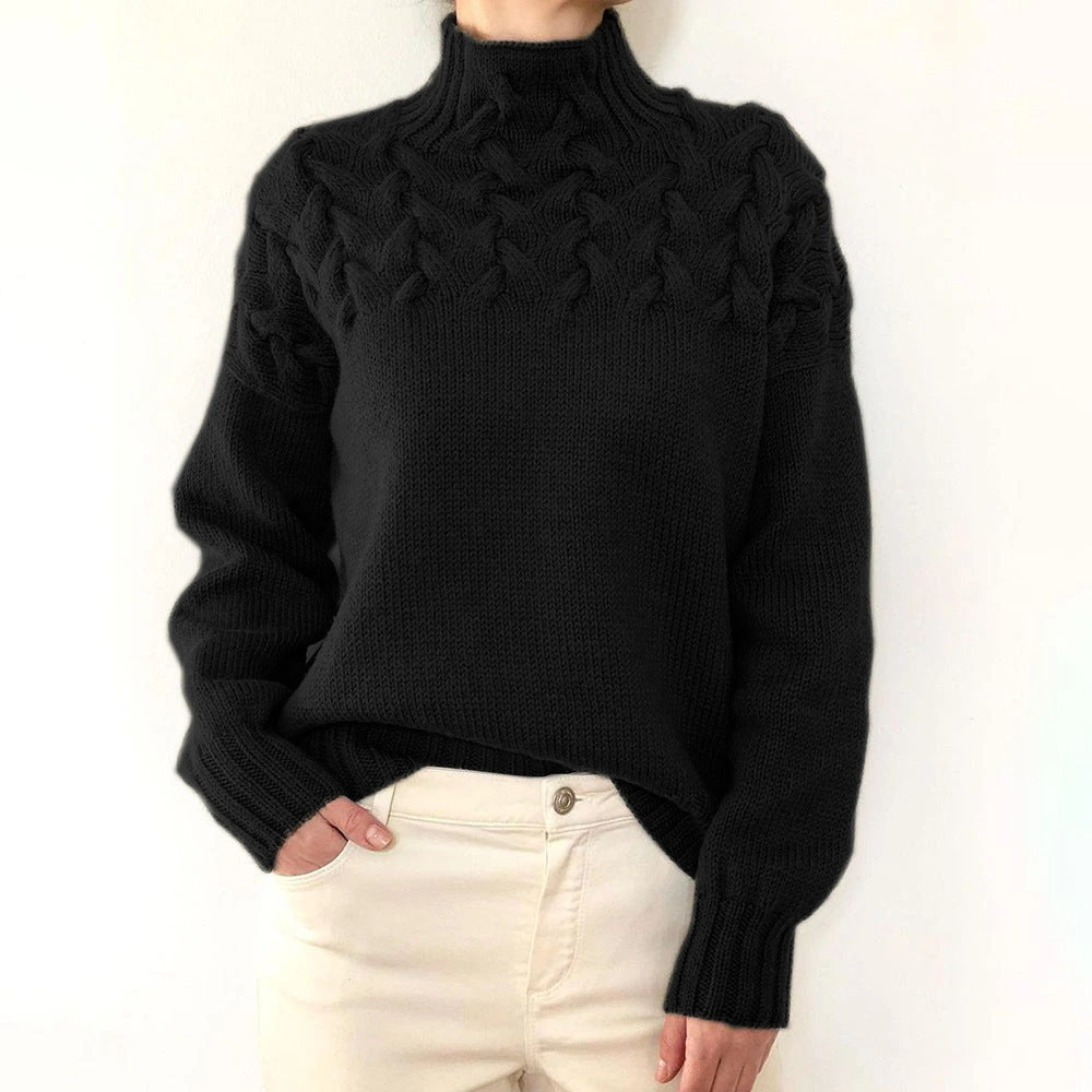 Cressida | Women's Cable Knit Turtleneck Sweater