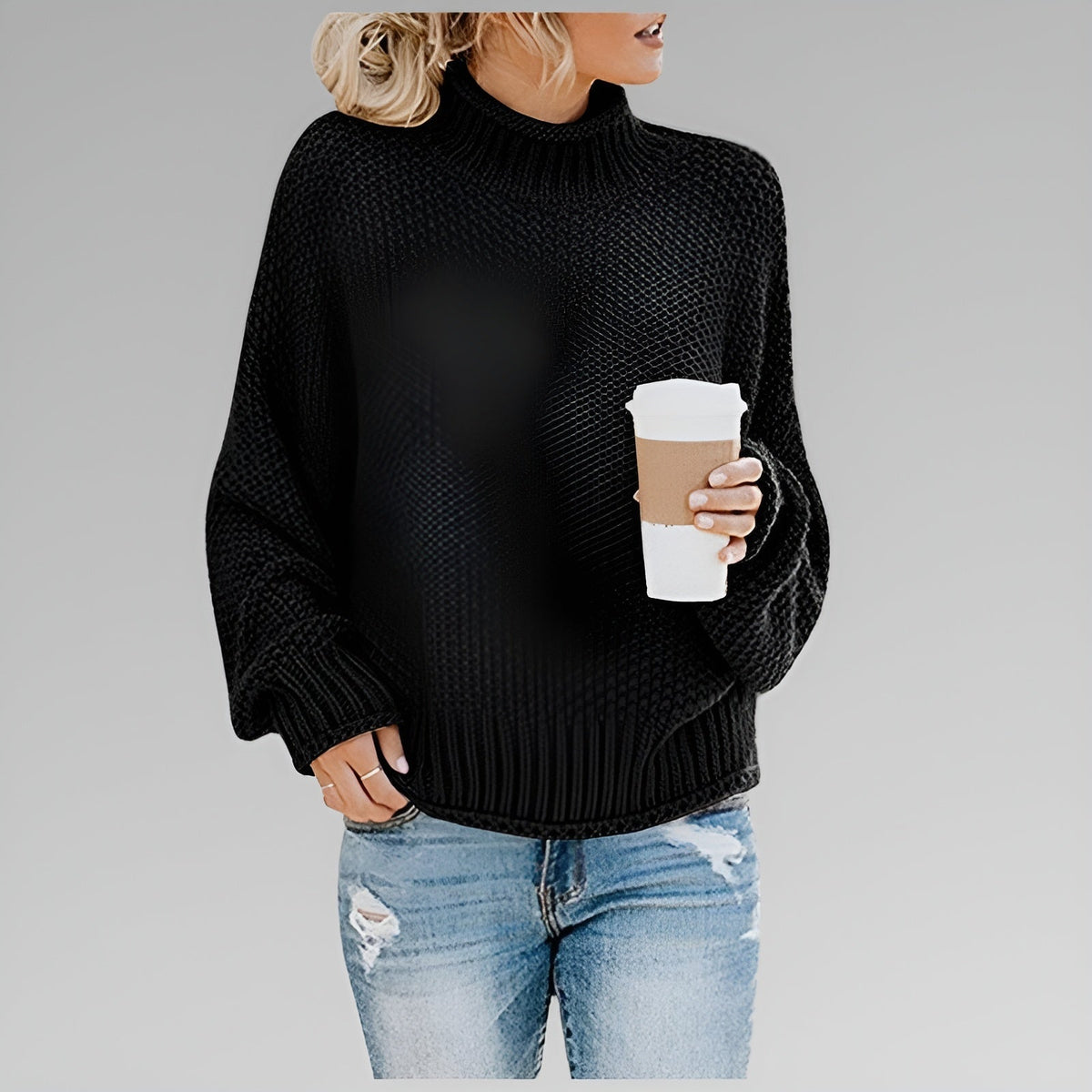 Cyrela | Women's Chunky Knit Turtleneck Sweater