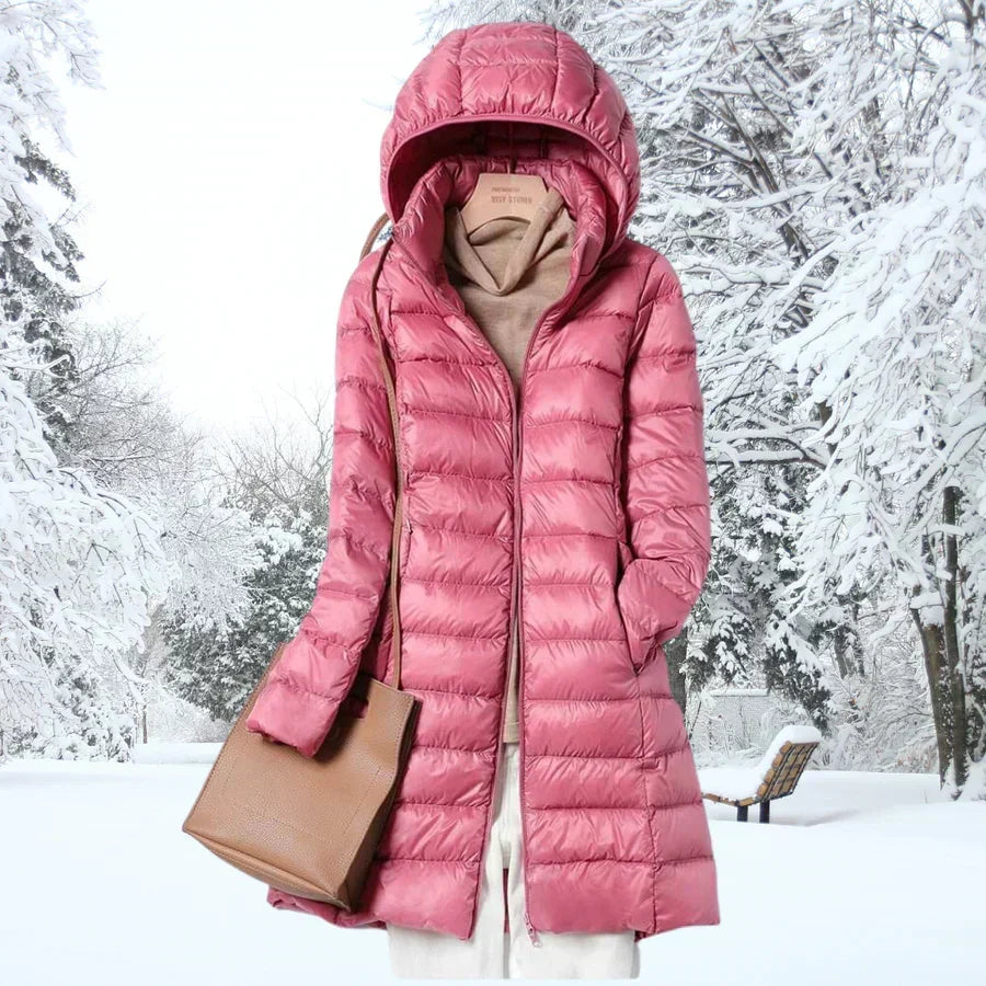 Darvina | Women's Hooded Puffer Jacket Mid-Length