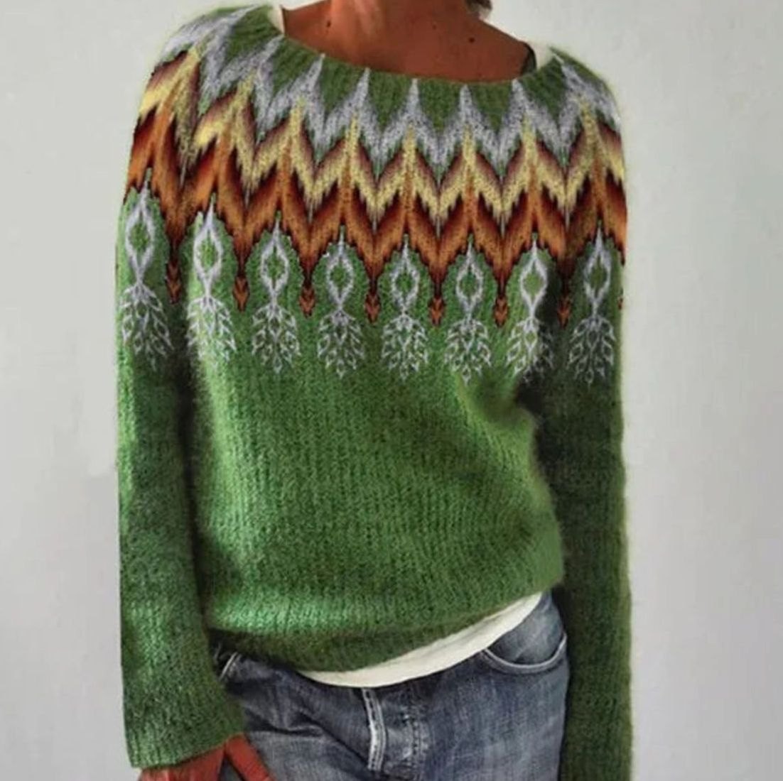 Delvorne | Women's Christmas Sweater Fair Isle Knit