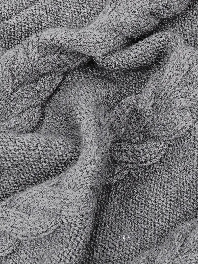 Devna | Women's Oversized Cable Knit Turtleneck Sweater