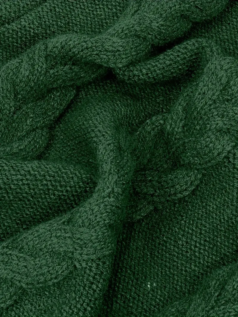 Devna | Women's Oversized Cable Knit Turtleneck Sweater