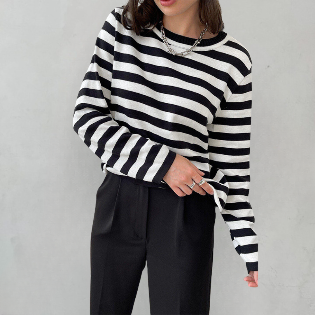 Dana™ | Elegant Striped Summer T-Shirt