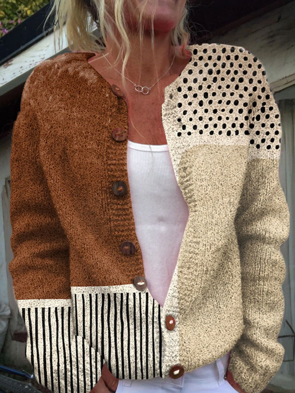Doralie | Women's Patchwork Cardigan Sweater
