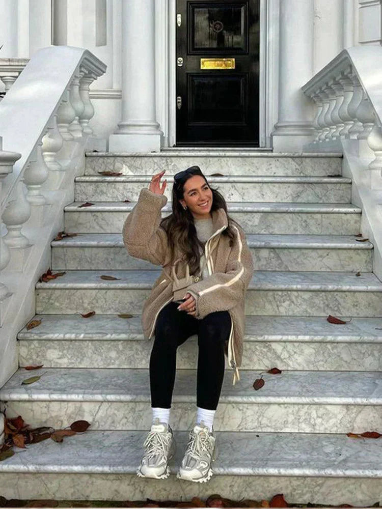 Jacky – Oversized Teddy Fleece Jacket