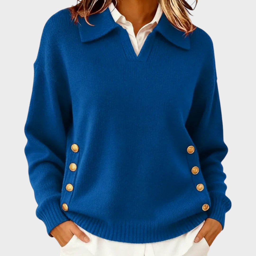 Draveth | Women's Collared Knit Pullover Sweater