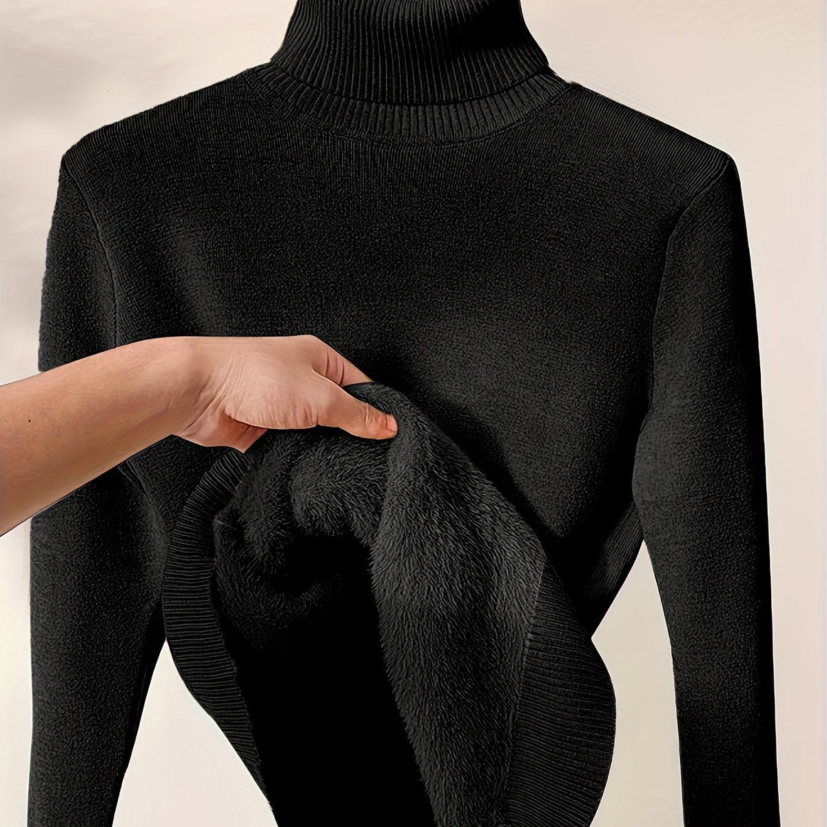 Dravora | Women's Fleece-Lined Turtleneck Sweater