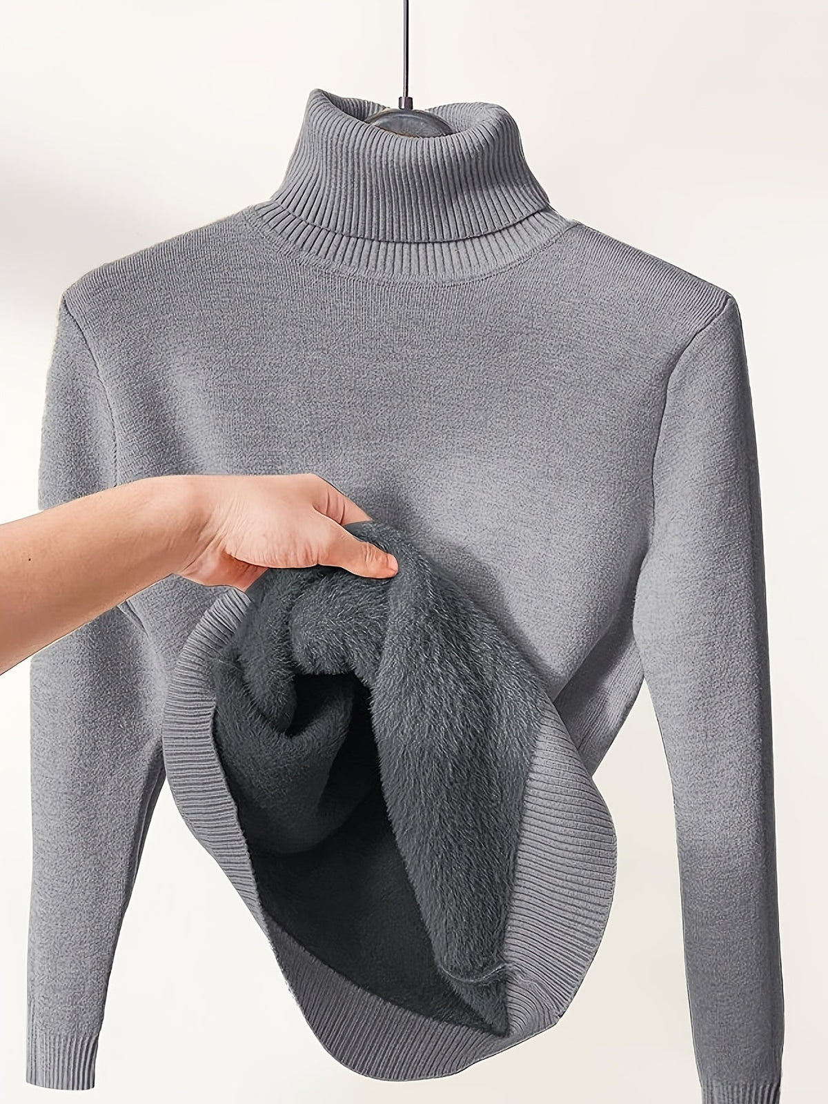 Dravora | Women's Fleece-Lined Turtleneck Sweater