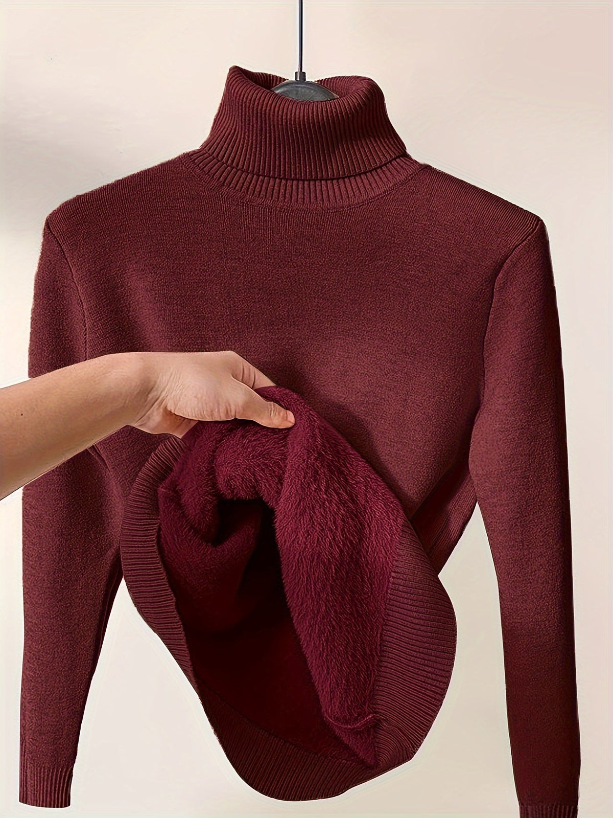 Dravora | Women's Fleece-Lined Turtleneck Sweater
