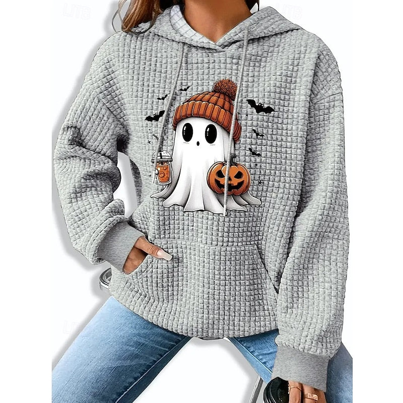 Driselle | Women's Halloween Ghost Print Hoodie Sweatshirt