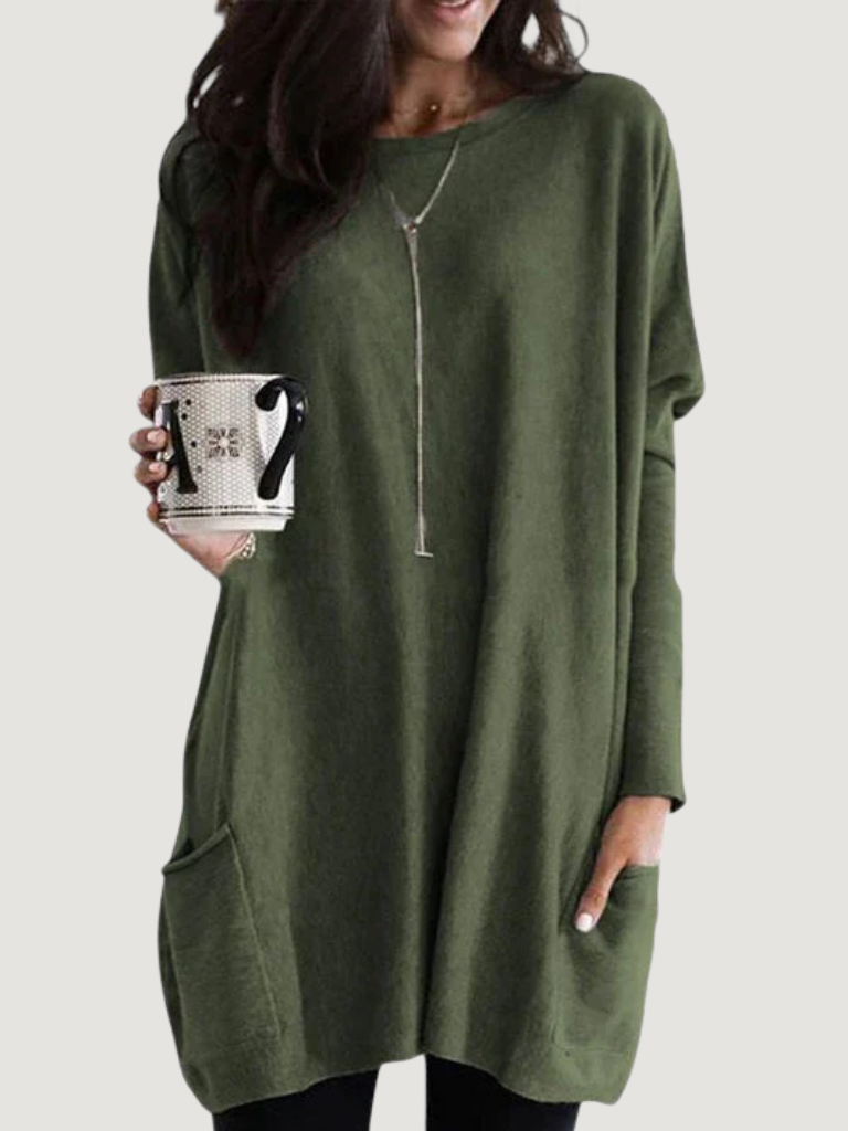 Drisova | Women's Relaxed Fit Long Sleeve Tunic Top