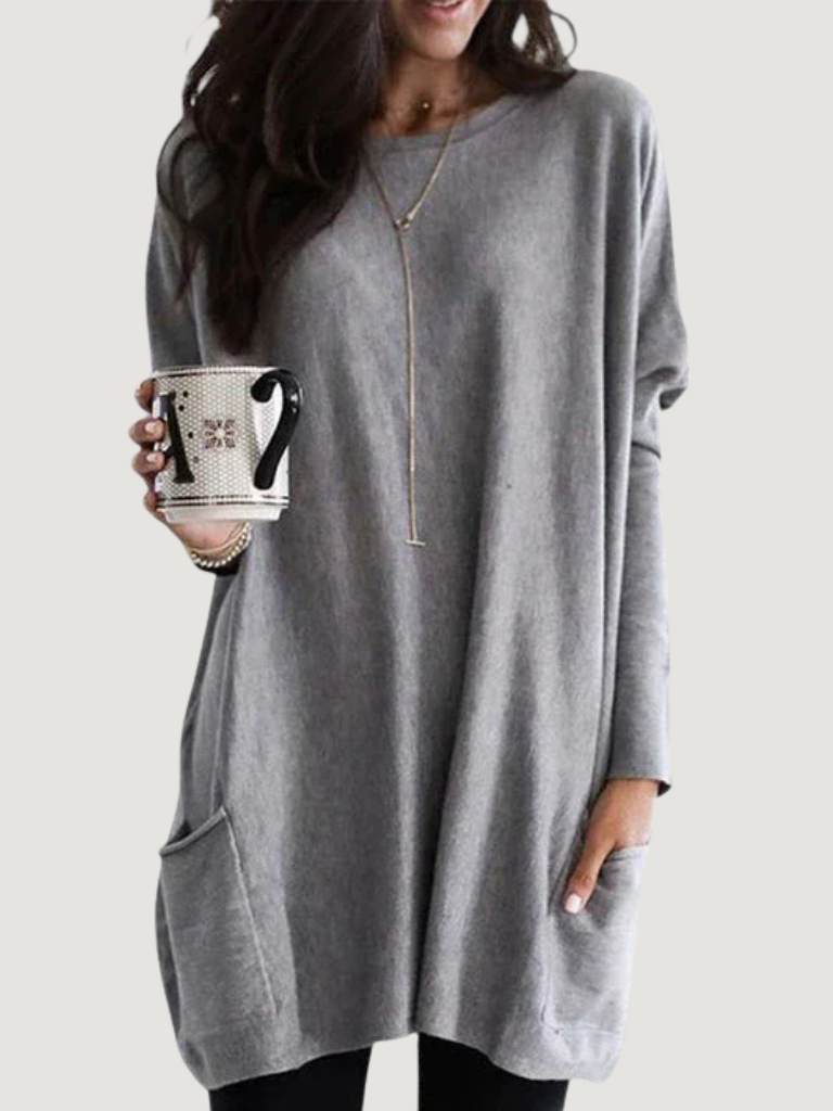 Drisova | Women's Relaxed Fit Long Sleeve Tunic Top