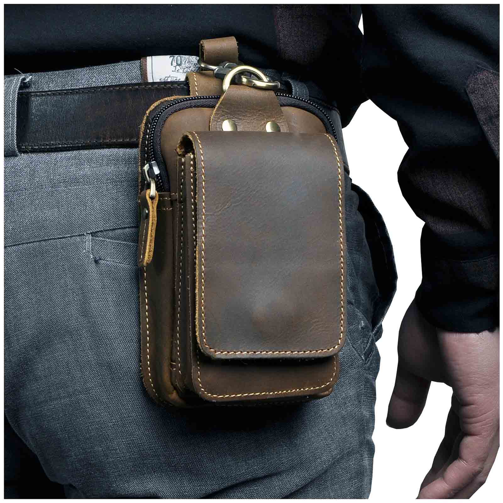 Genuine Leather Men’s Waist Pack