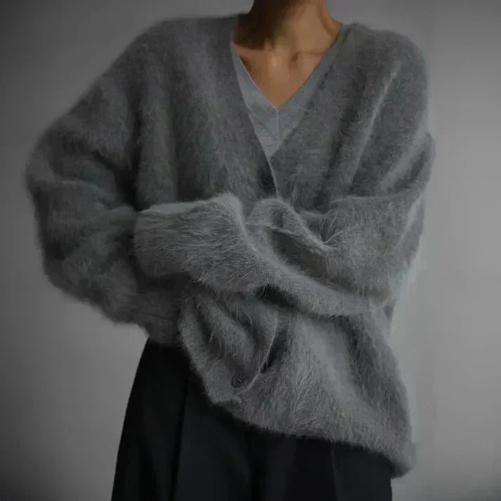 Elspeth | Women's Oversized Fuzzy Cardigan Sweater