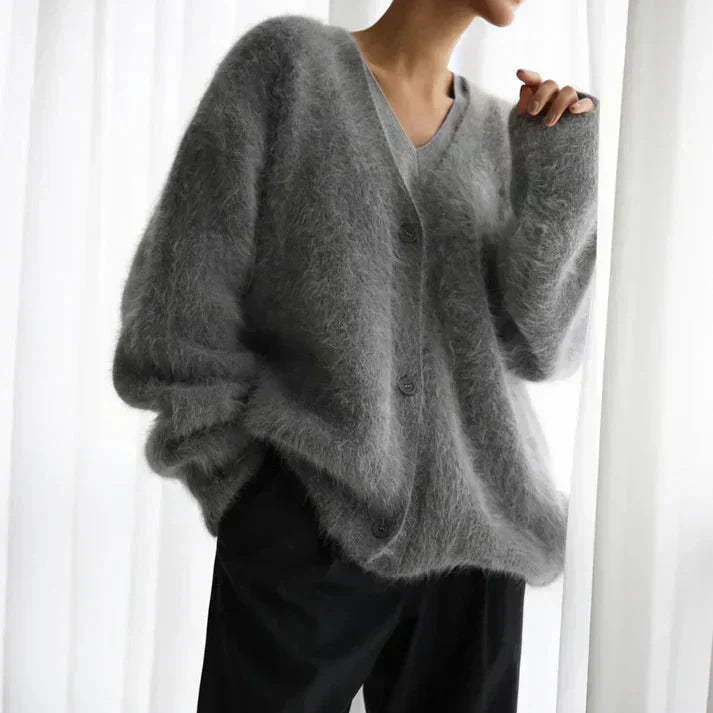 Elspeth | Women's Oversized Fuzzy Cardigan Sweater