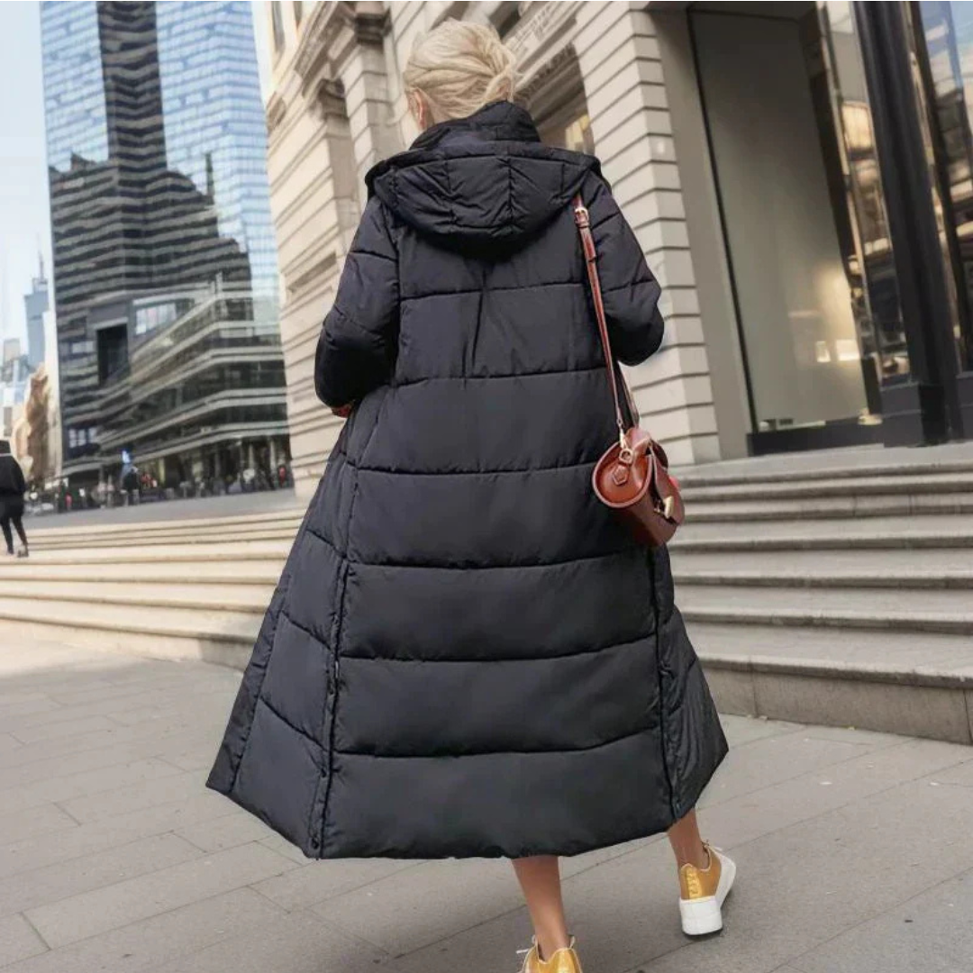 Florinda | Women's Long Puffer Coat – Hooded Winter Jacket