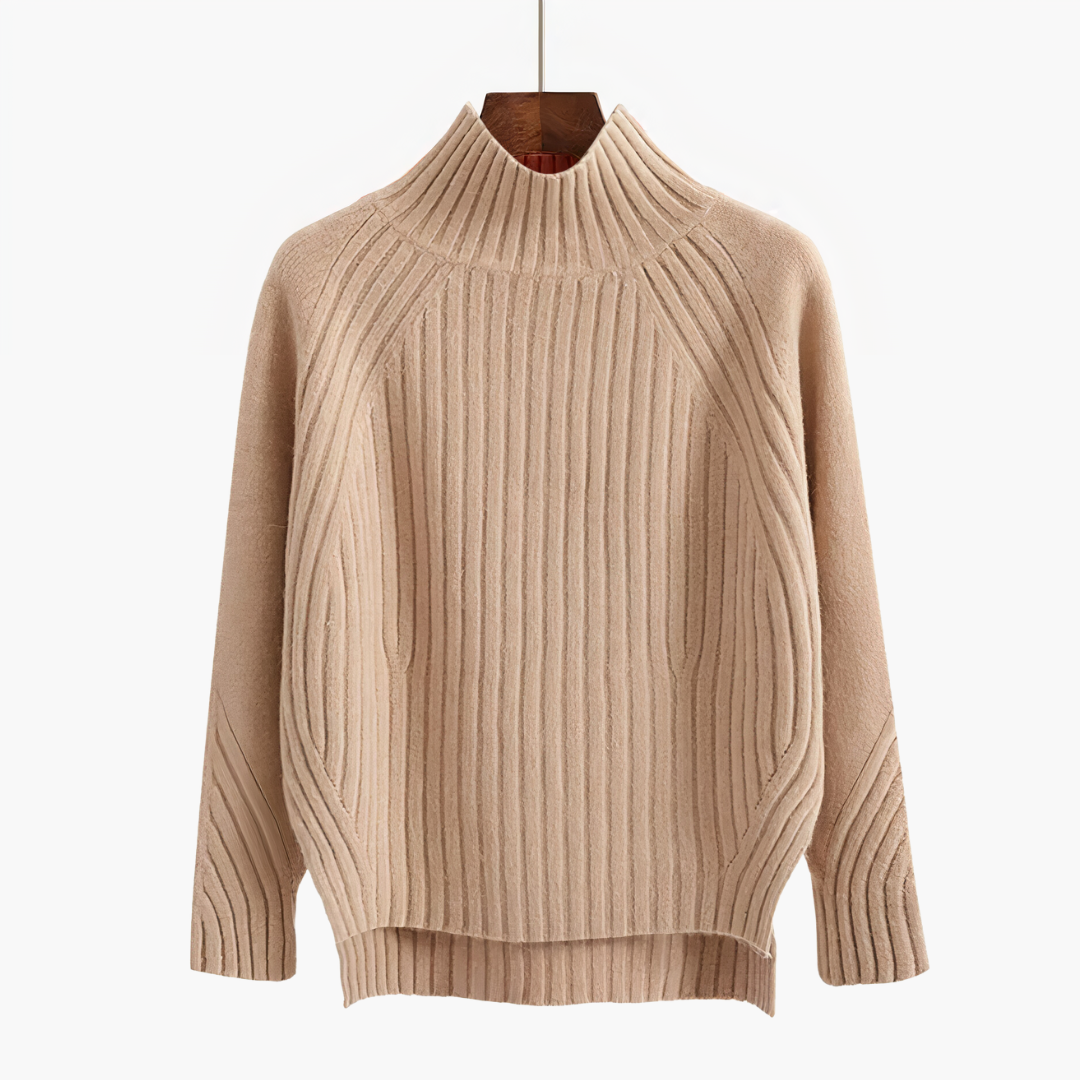 Floryn | Women's Ribbed Knit Mock Neck Sweater